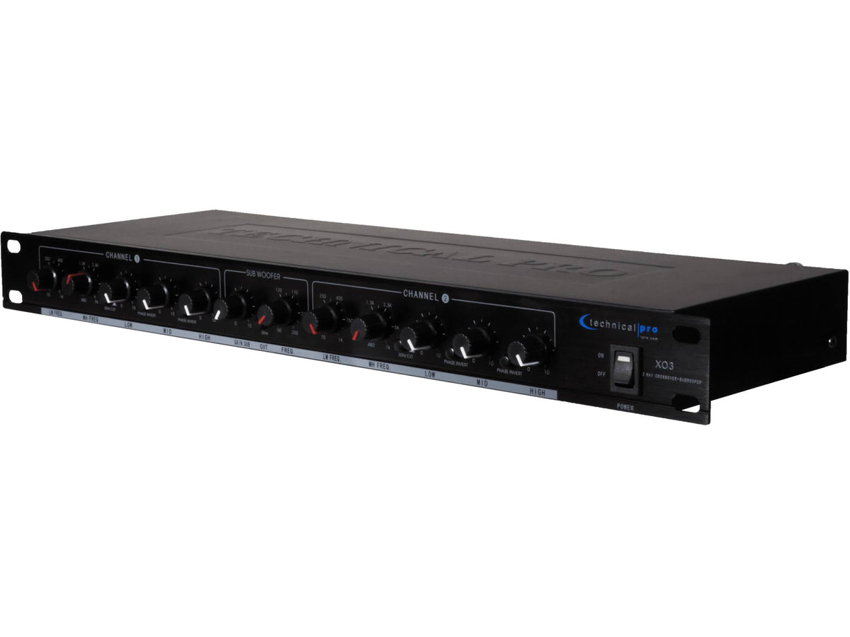 3 Way Crossover with Subwoofer Output Black L899