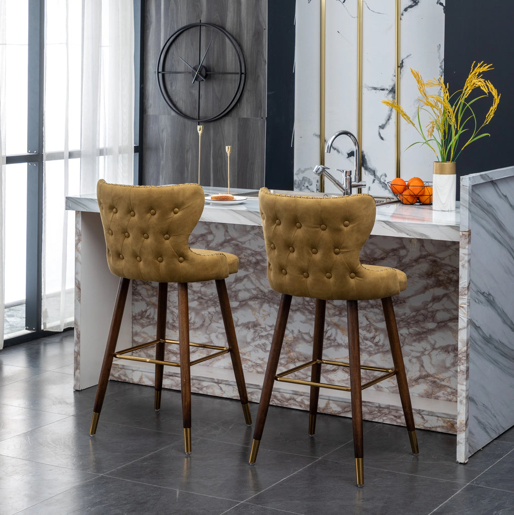 Yellow Set of 2 Bar Stool A937331