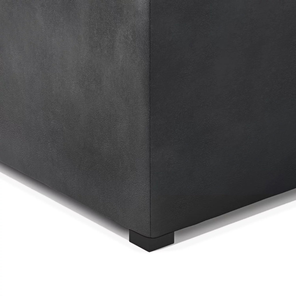 35 inch Square Storage Ottoman Faux Leather R412