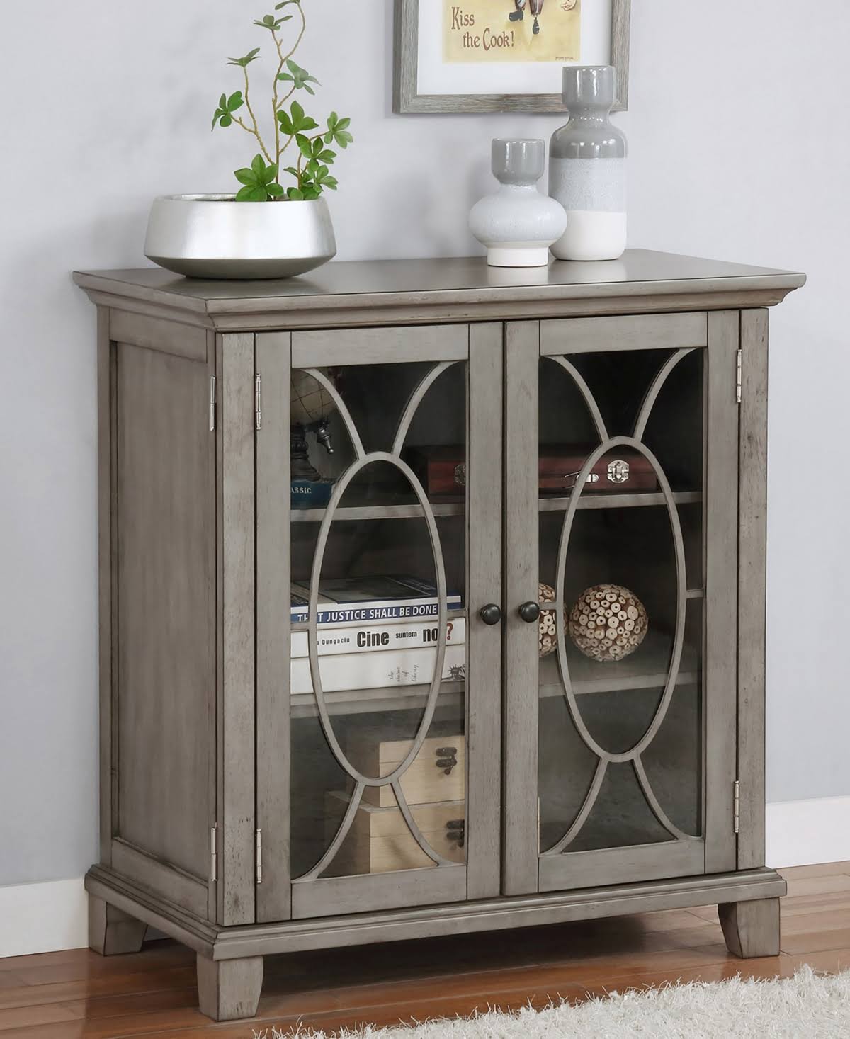 Brown 3-Shelf Hallway Cabinet F866