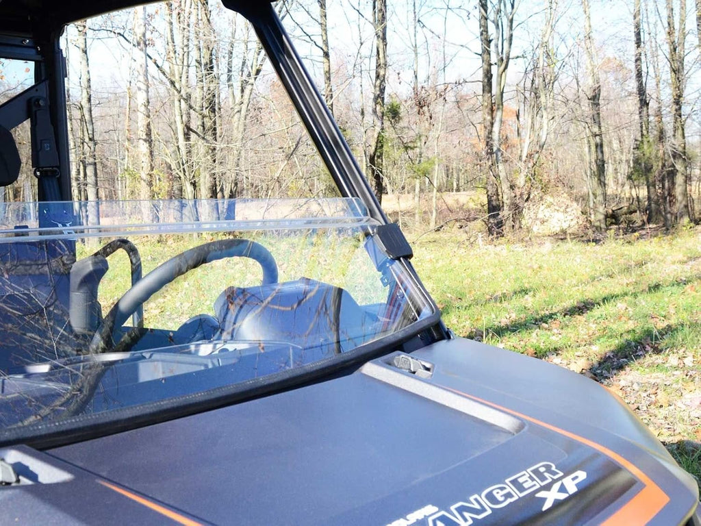 Heavy-Duty Scratch-Resistant Half Windshield 1/4" Thick Clear Polycarbonate F4339