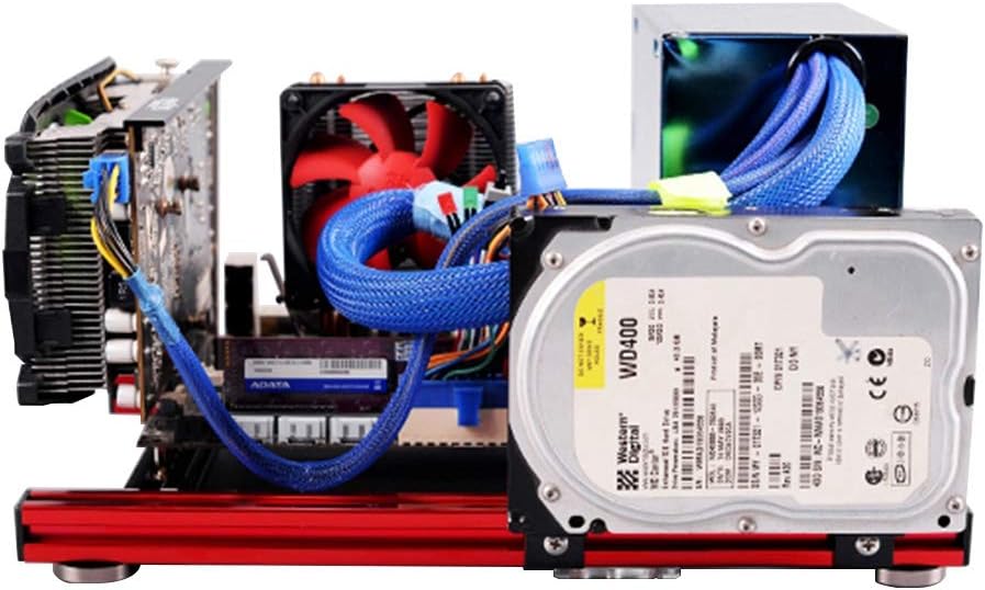 DIY ATX Open Air Case Bracket Mini M-ATX Aluminum Alloy PC Case K6319