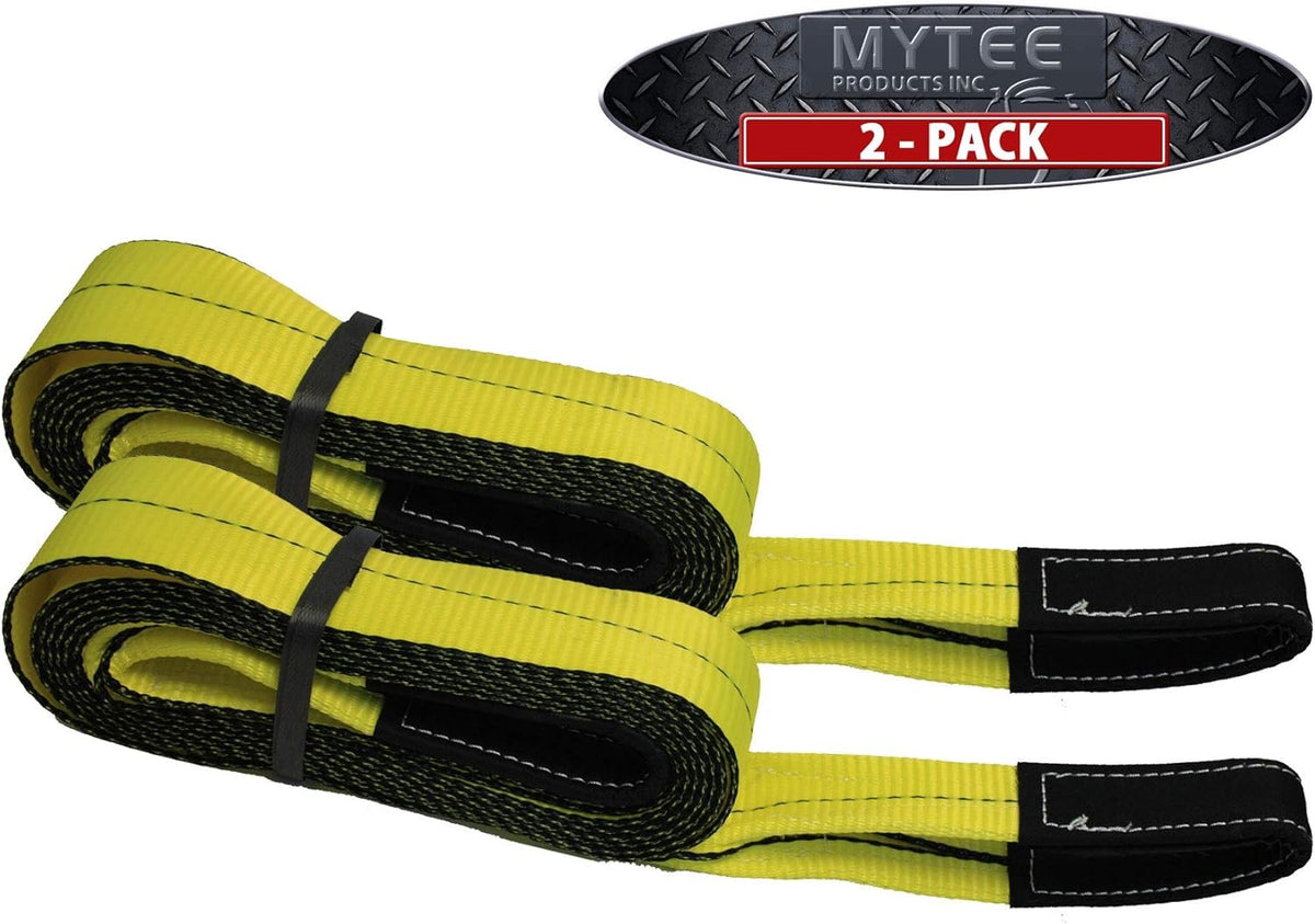 2 Pack 3" x 20' Recovery Tow Strap Heavy Duty 24,000 lbs Break Strength W8588