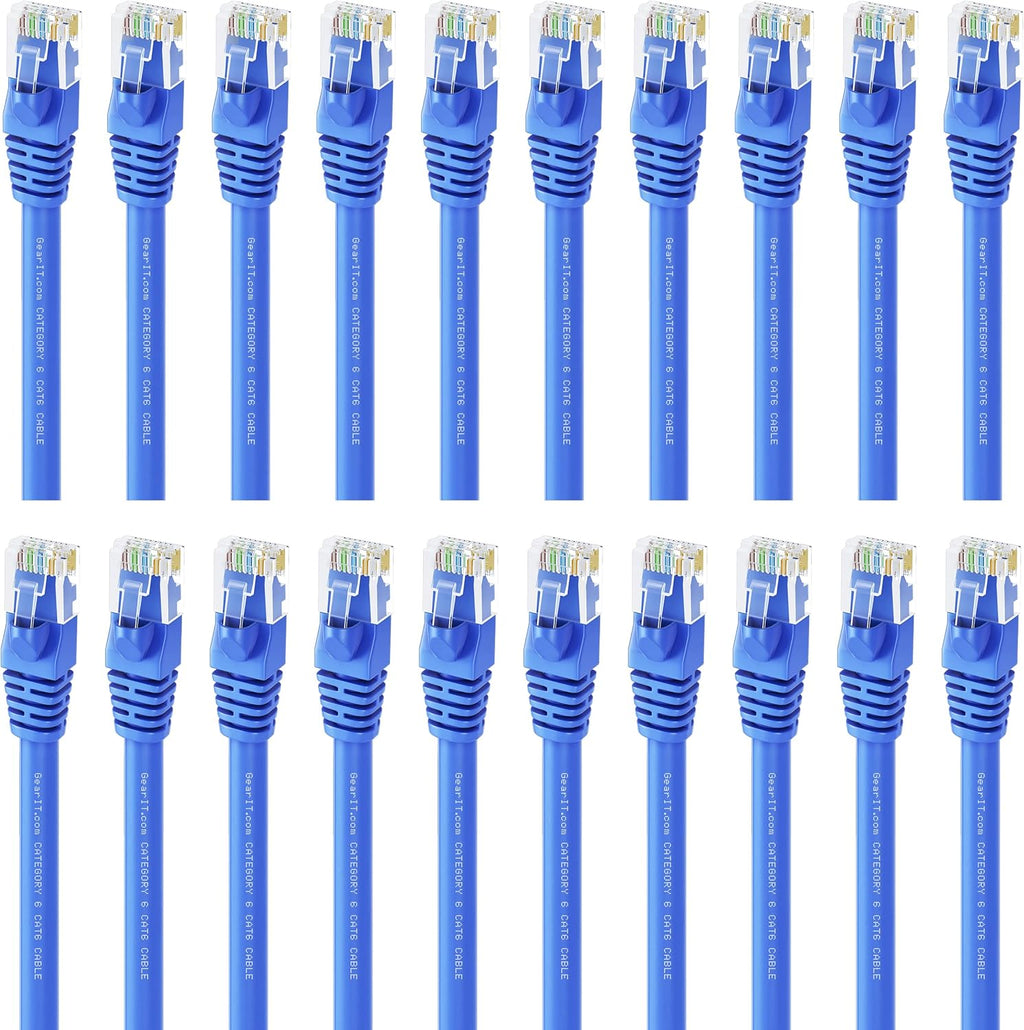 Cat 6 Ethernet Cable 20 ft 10-Pack Blue E234