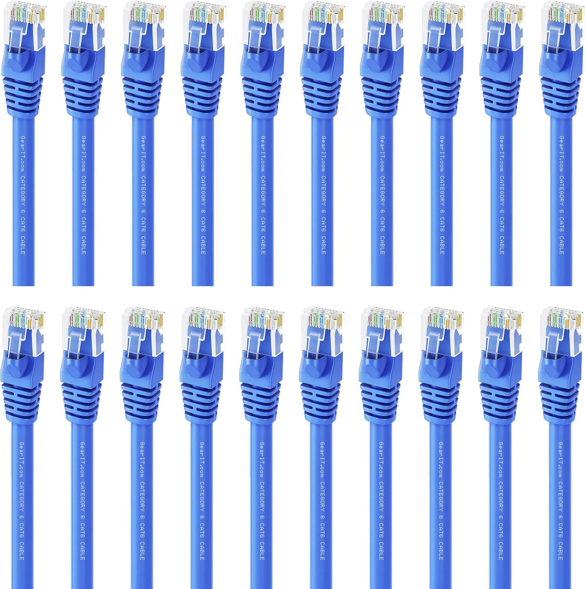 Cat 6 Ethernet Cable 20 ft 10-Pack Blue E234