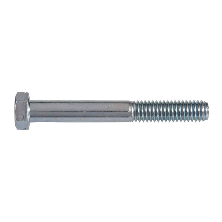 3/8 in. Dia. x 8 in. L Heat Treated Zinc Steel Hex Head Cap Screw 50 Pk Q608