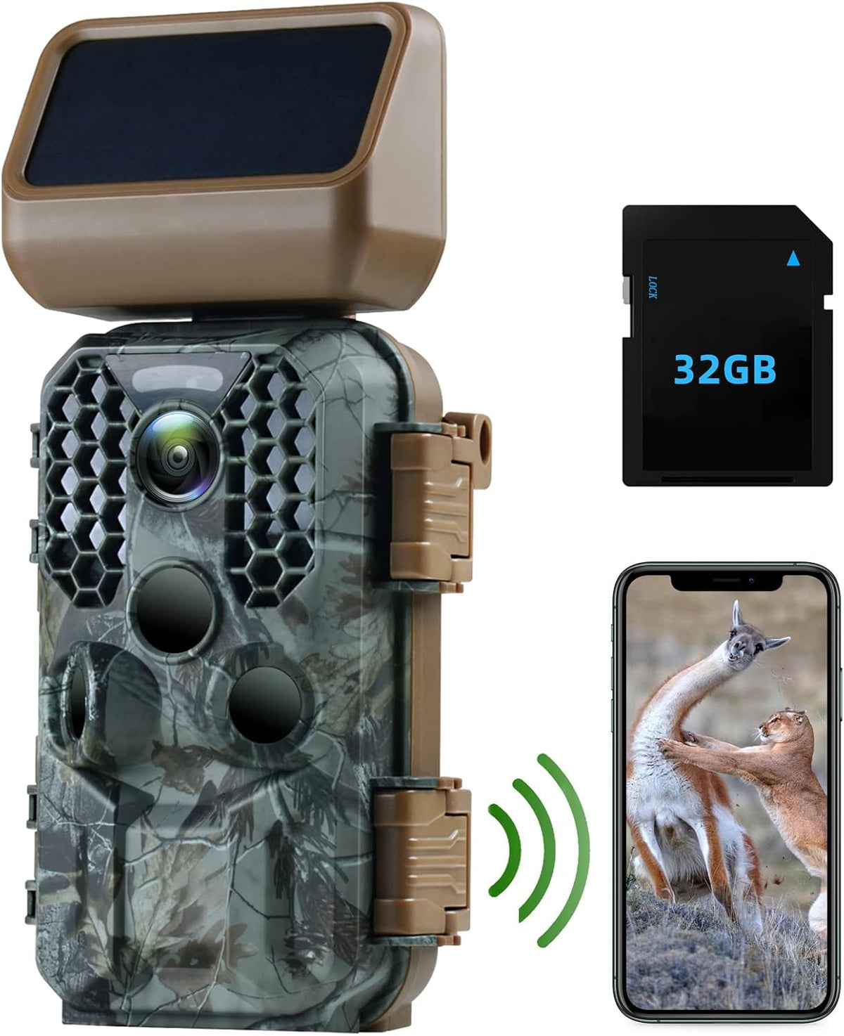4K 30MP WiFi Bluetooth Trail Camera with Night Vision IP66 Waterproof G1653