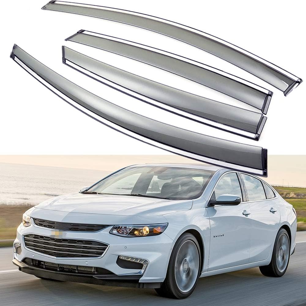 Car Window Visor Vent Shade Deflector Sun Rain Guards T67634