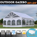 20'x20' PE Party Tent Canopy Shelter with Clear Ends W318