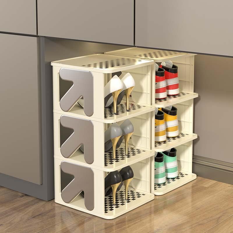Vertical Shoe Rack Organizer, Foldable Narrow Three Layers D7449