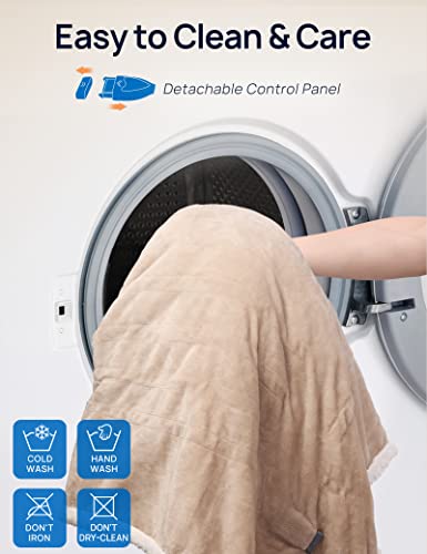 Light Grey 50 x 60 Inch Wearable Heated Throw Blanket E612