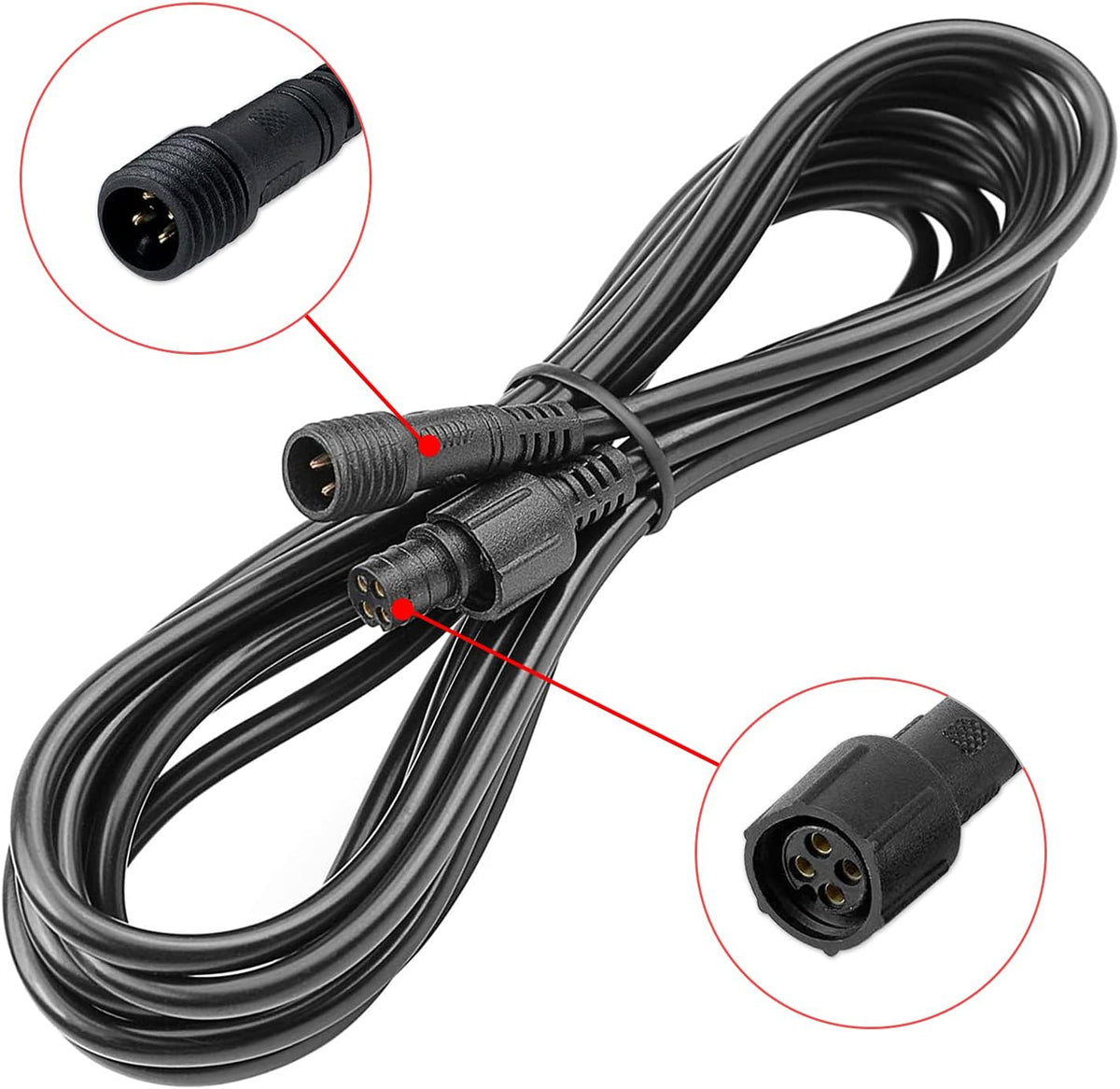 10FT 4Pin Extension Wire Cable for RGB LED Lights (4 Packs) H4610