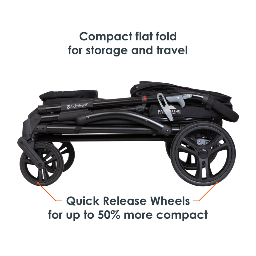 Black 2-in-1 Stroller Wagon X923598