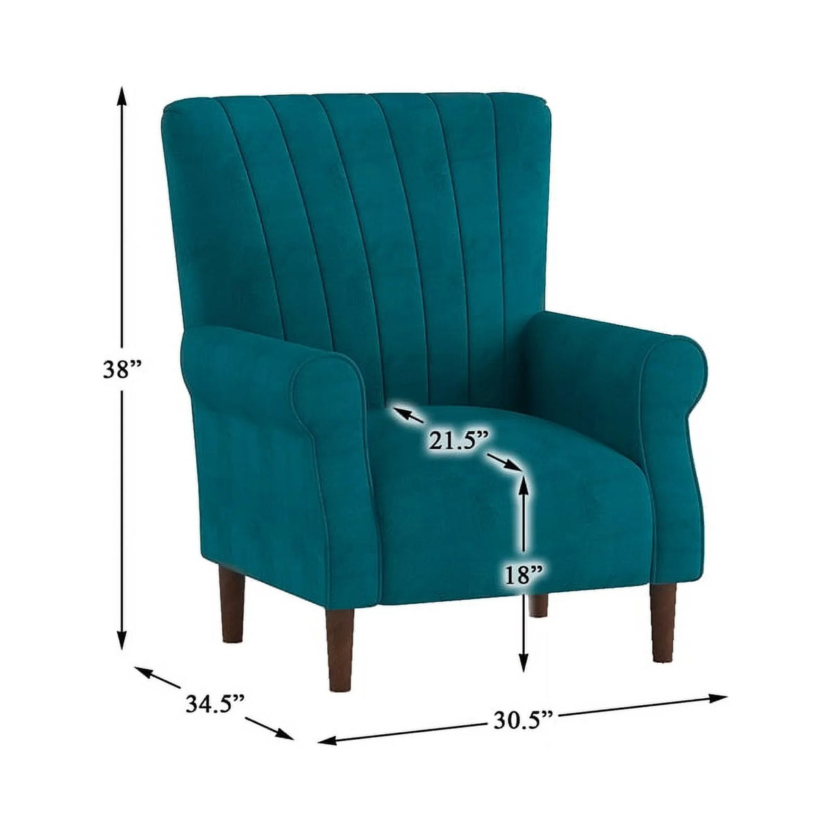 Teal Velvet Accent Chair T357400
