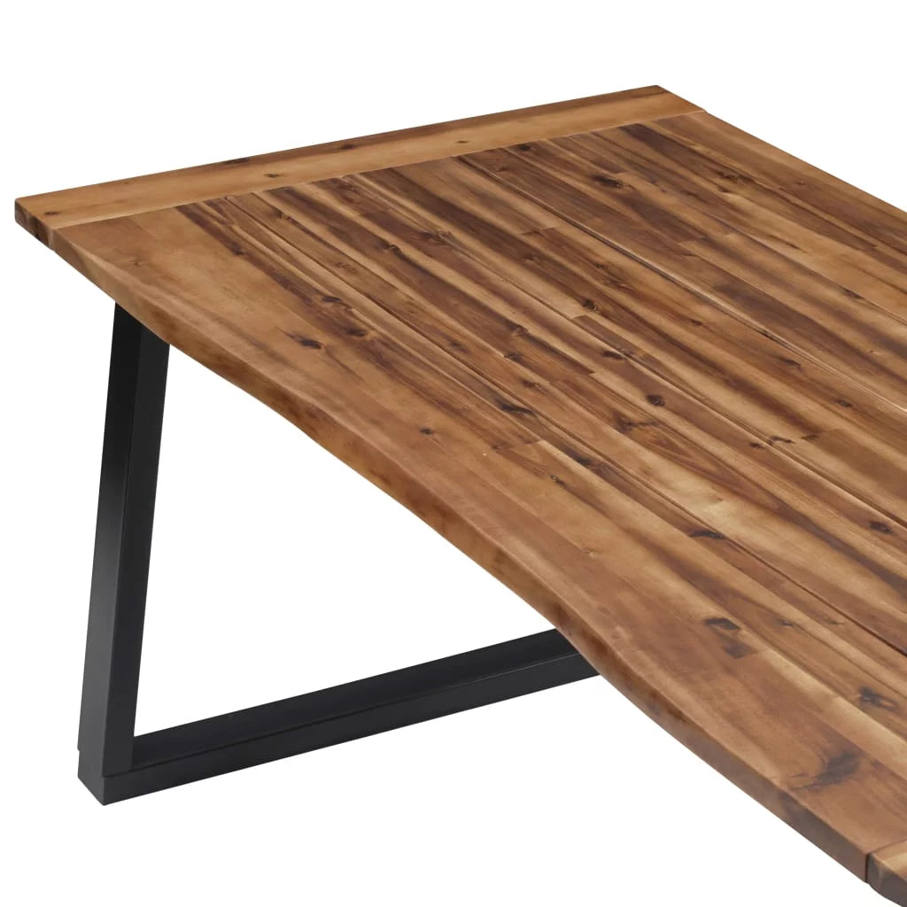 Acacia Wood Dining Table with Metal Frame L99737