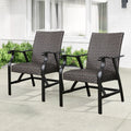 Rattan Patio Motion Rocking Chairs Set of 2 Y318577