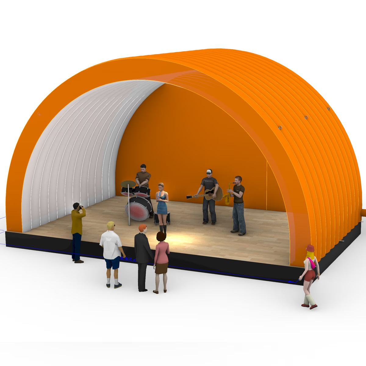 Orange Portable Outdoor Inflatable Tent U4478