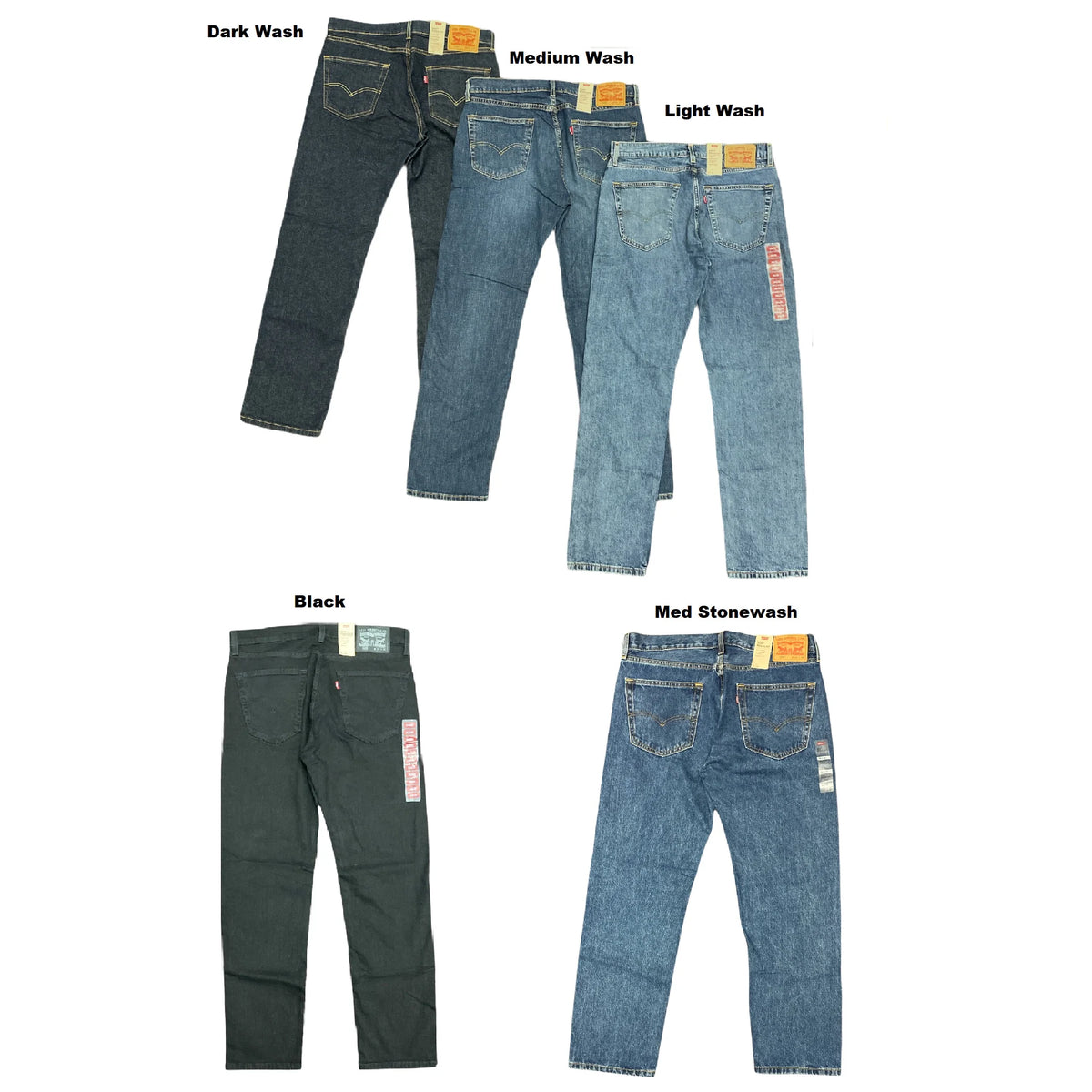Black 32x32 Stretch Straight Leg Jeans L3669
