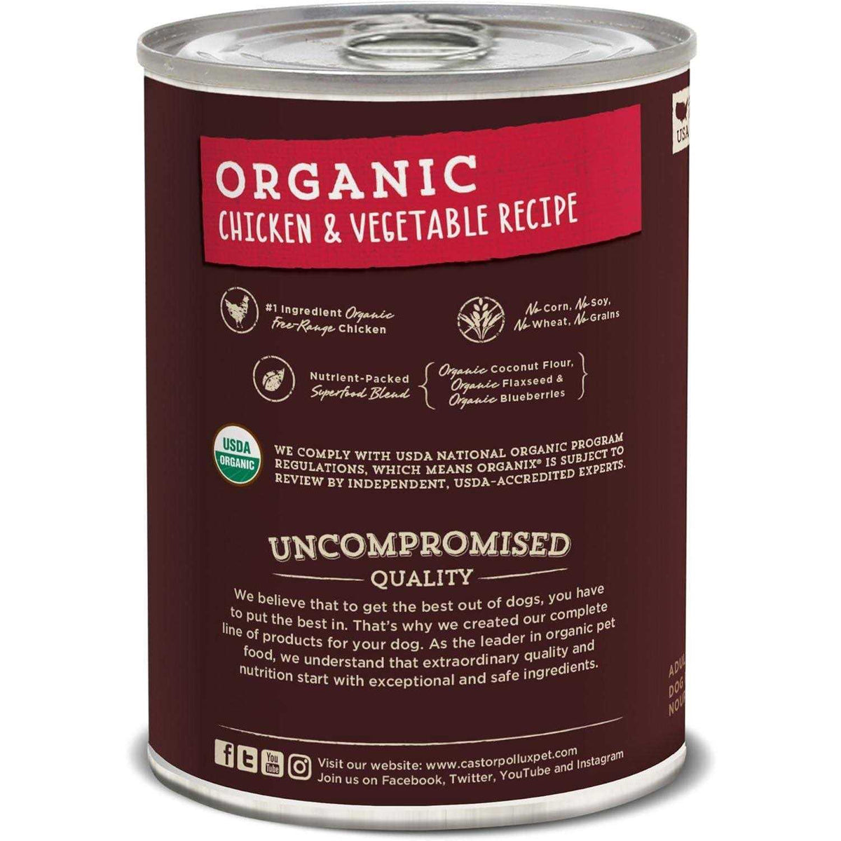 Organic Turkey Carrot Potato Formula Pet Supplies H17362