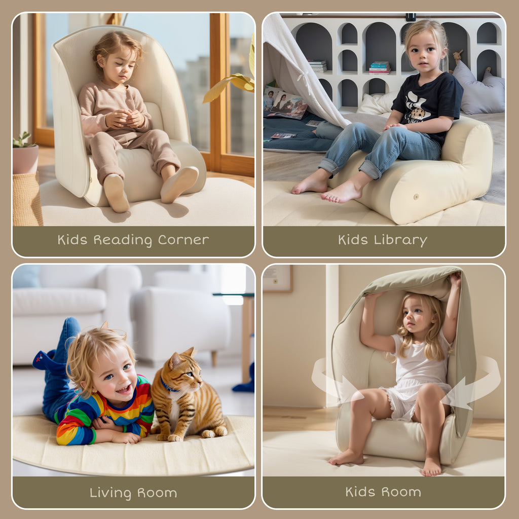 Creative Kids Floor Cushion Sofa Chair with Removable Blanket I237