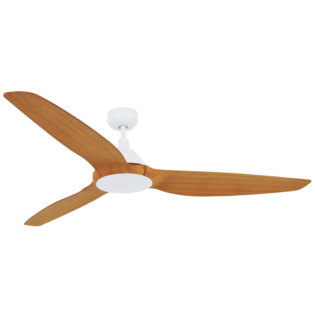 60 in. White & Teak DC Ceiling Fan B214
