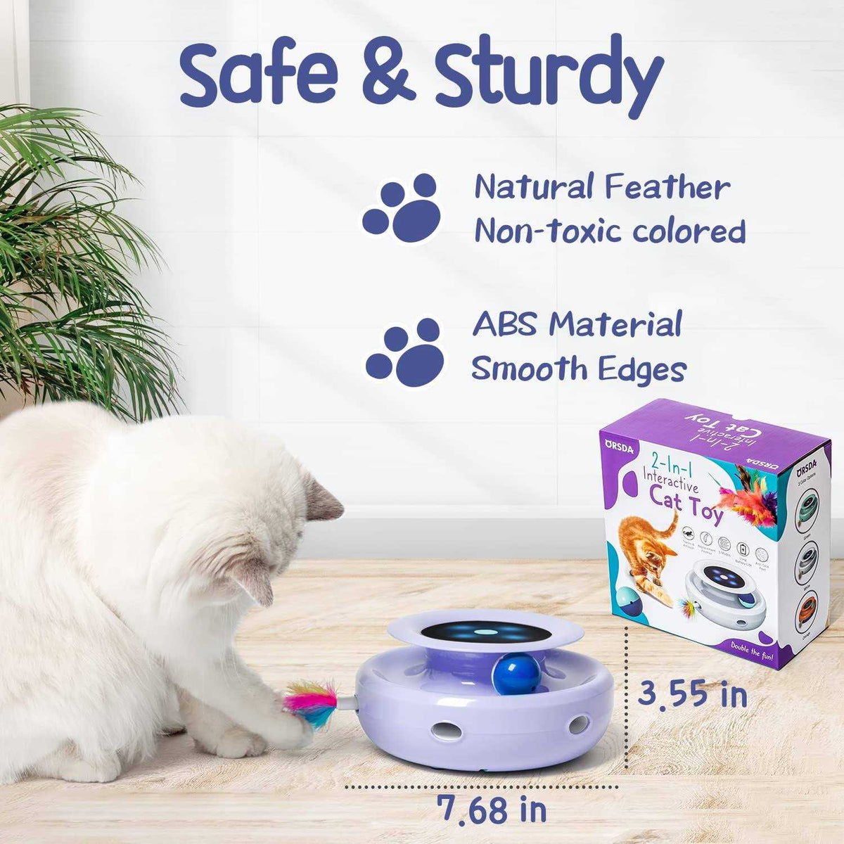 2-in-1 Interactive Cat Toy Balls W587716
