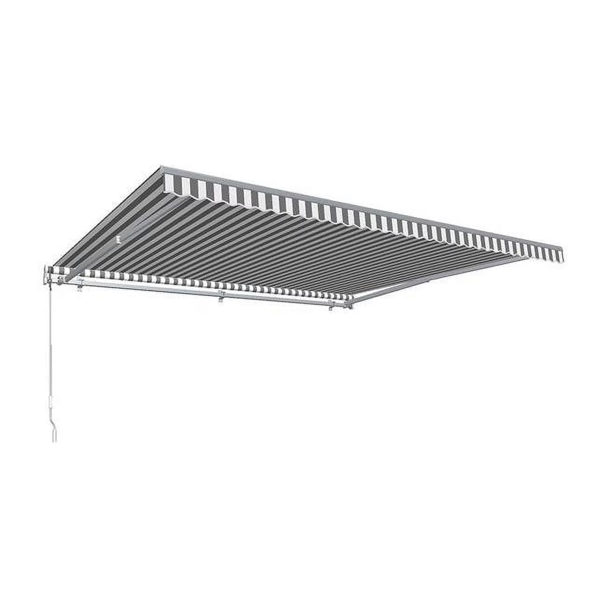 18 ft. Retractable Awning, Gray & White V899704