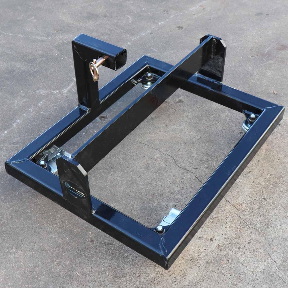 Black Rolling Suitcase Weight Cart with Receiver W12807