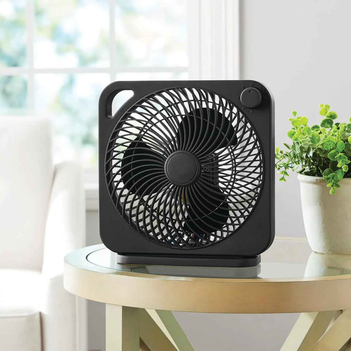 9 inch Box Fan, 3 Speeds, Black S70123