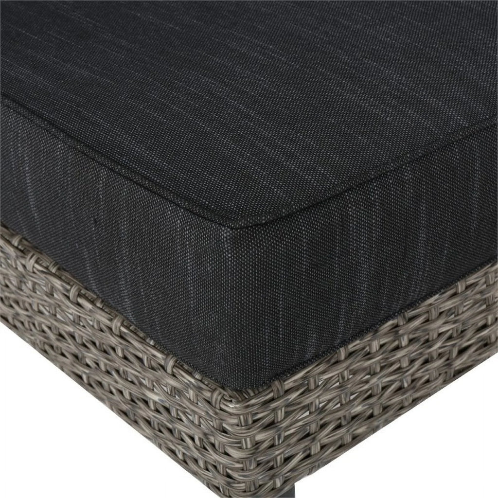 4 Piece Black Outdoor Wicker Sofa Set Q914