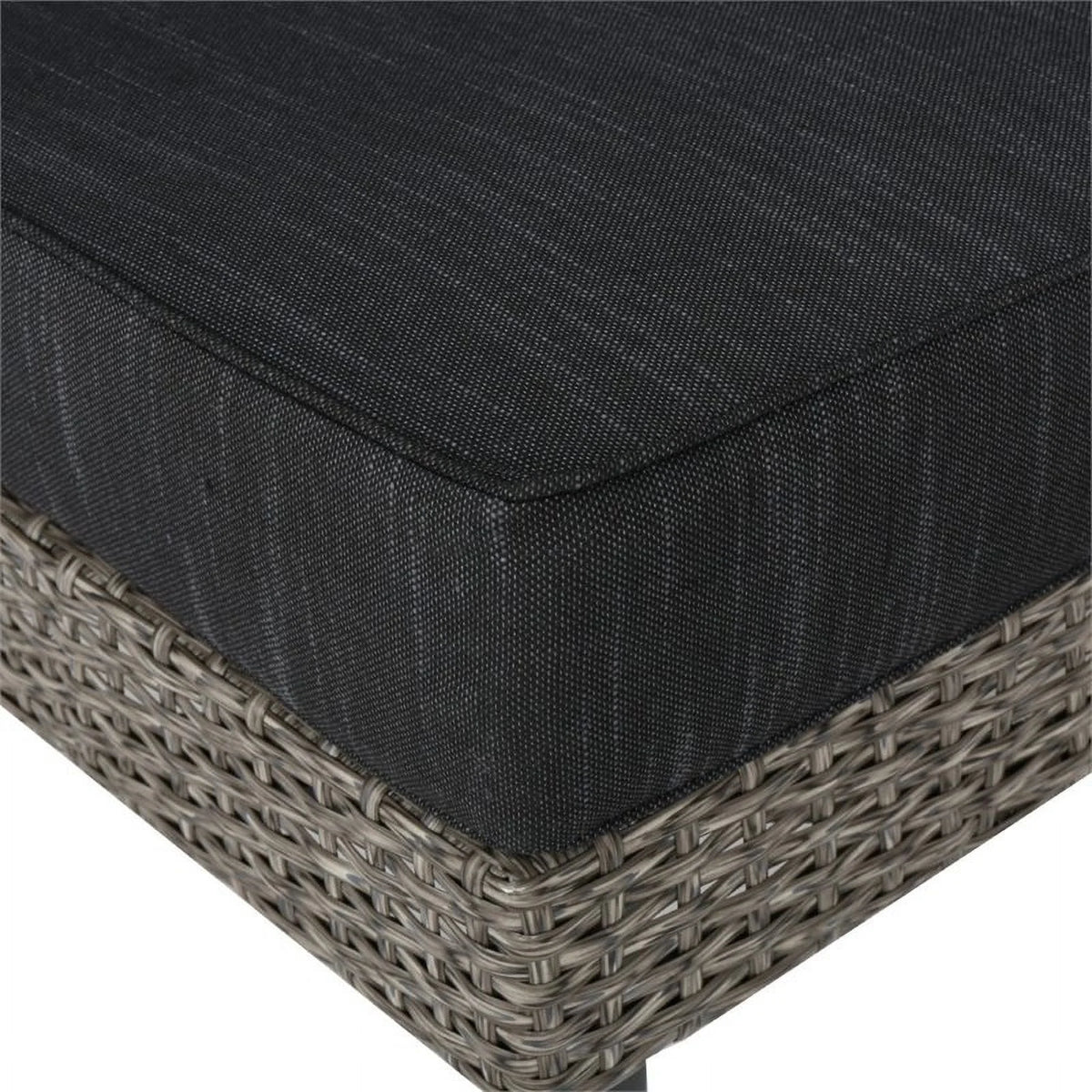 4 Piece Black Outdoor Wicker Sofa Set Q914