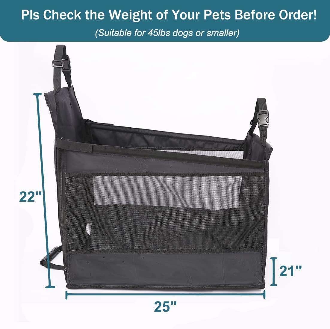 Large Dog Car Seat Pack of 2 Water-Resistant B157978