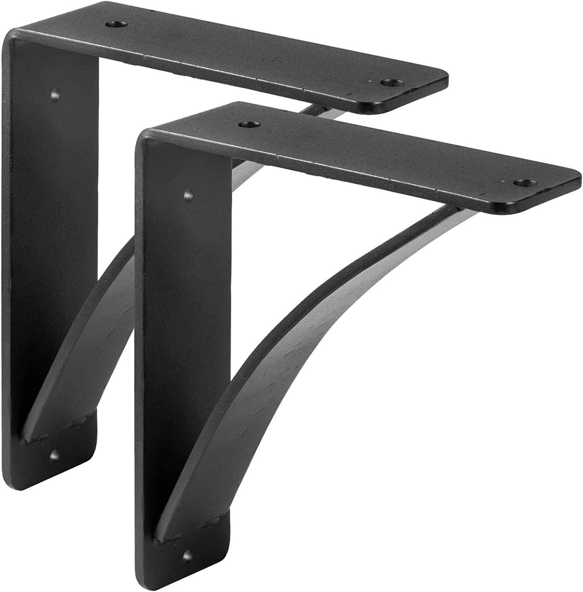 2Pcs Heavy Duty Steel Shelf Brackets Matte Black K20868