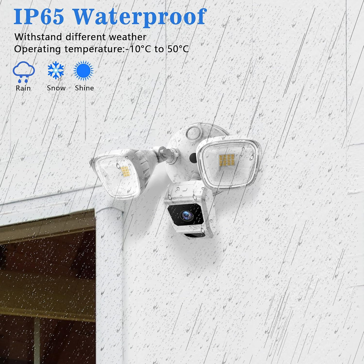 Wireless Outdoor 1080P HD Floodlight Security Camera A743