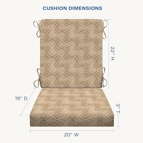 Outdoor Dining Chair Cushion 20 x 41 Navy A878