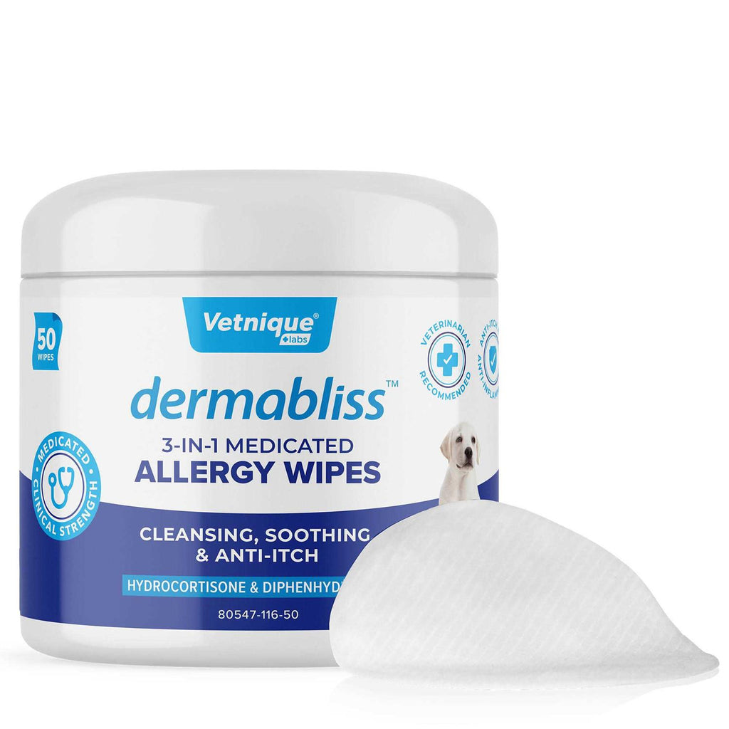 Medicated Hydrocortisone Allergy Cat & Dog Wipes V95498