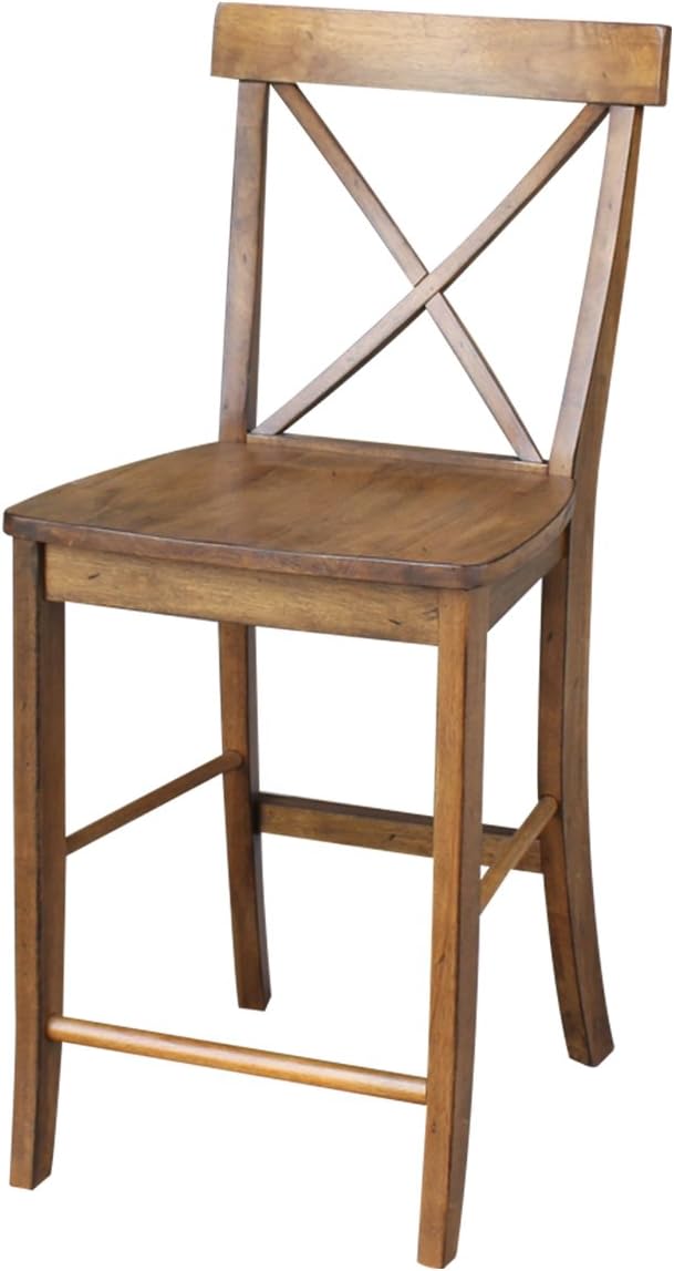 24 inch Pecan Barstool P607