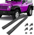 Matte Black 2pcs Side Steps for Jeep Wrangler JK 2-Door W474