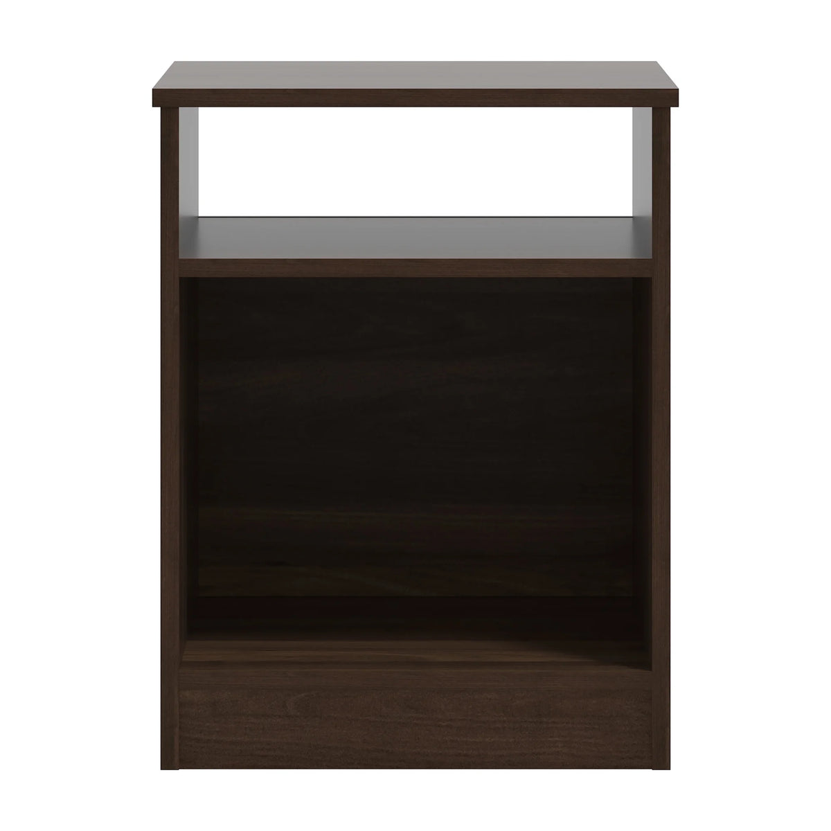 Dark Walnut Open Shelf Nightstand O39356