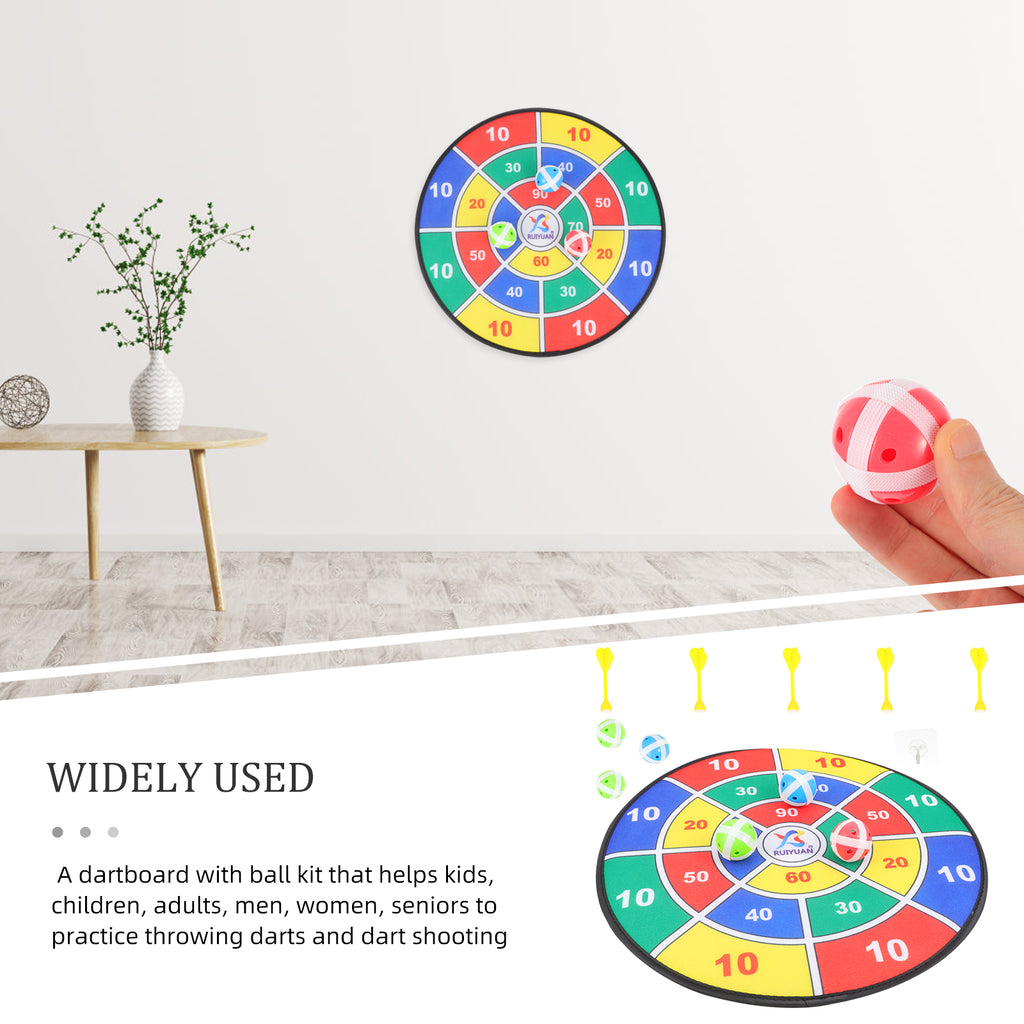 6pcs Sticky Ball and 6pcs Darts Safety Dart Board Toy Y100