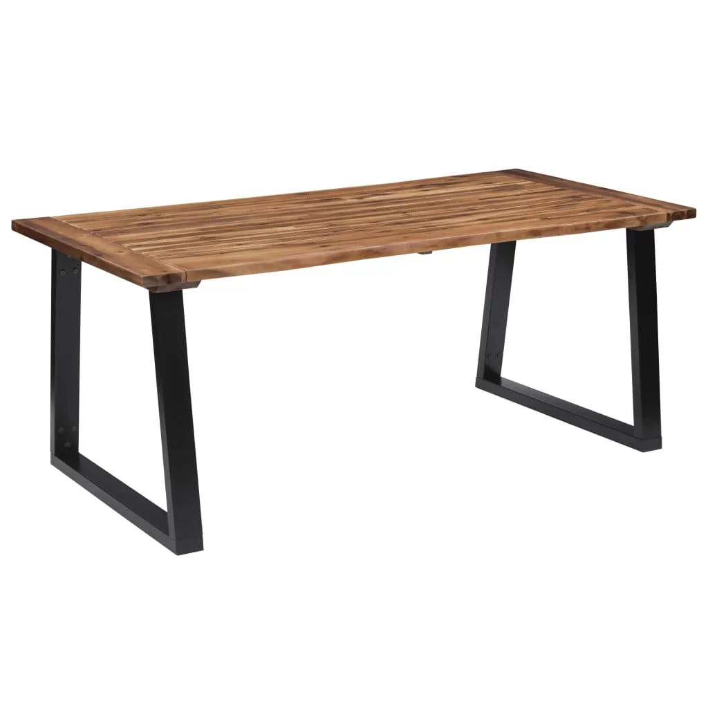 Acacia Wood Dining Table with Metal Frame L99737
