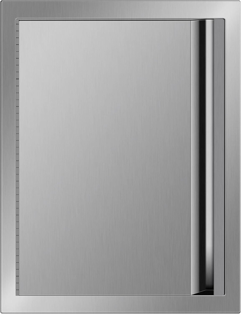 Stainless Steel Double BBQ Access Door with Recessed Handle Q77508
