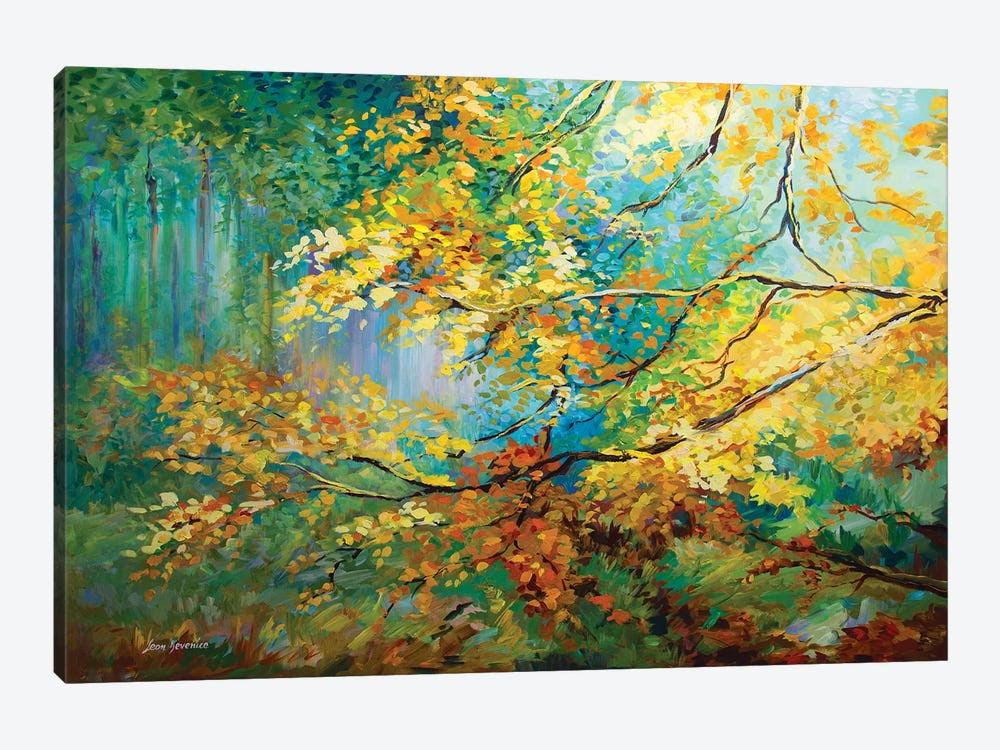 The Golden Leaves Print Canvas Art P574223