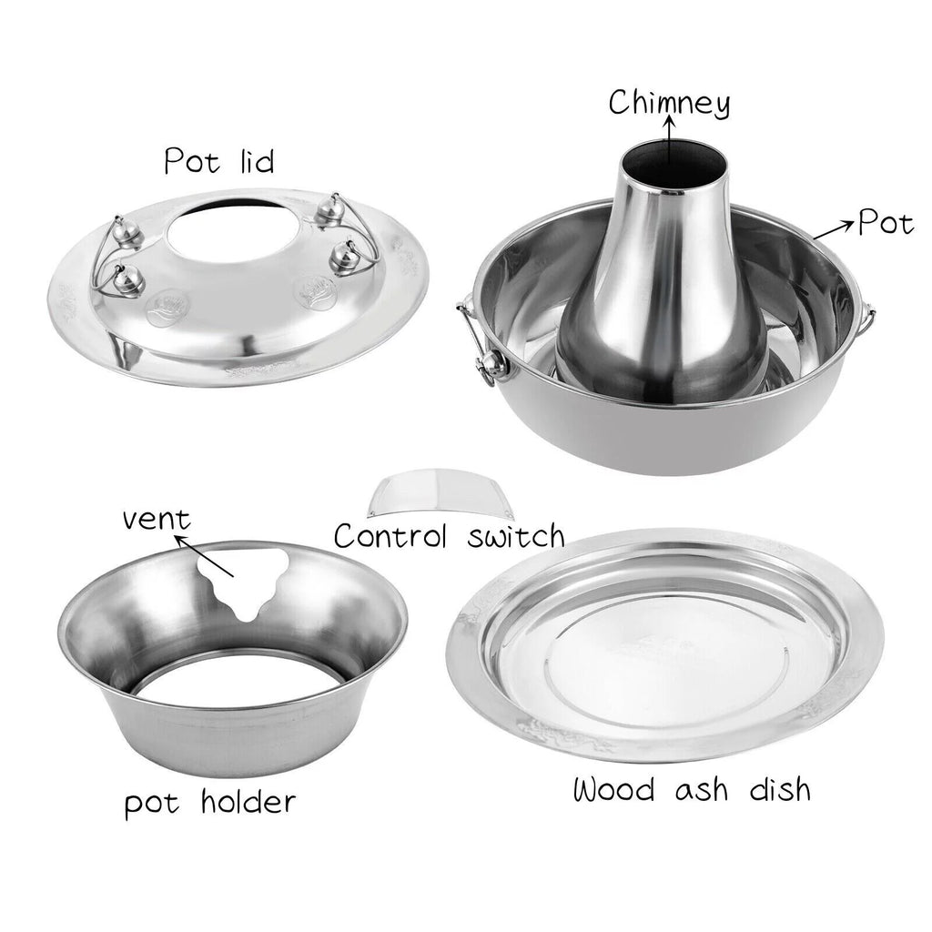1.9QT/2.3QT Stainless Steel Shabu Hot Pot M7616