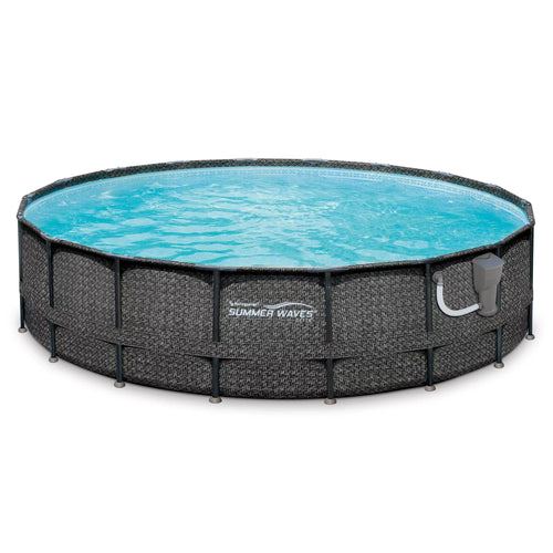 18ft x 48in Above Ground Frame Swimming Pool Set with Pump X1353
