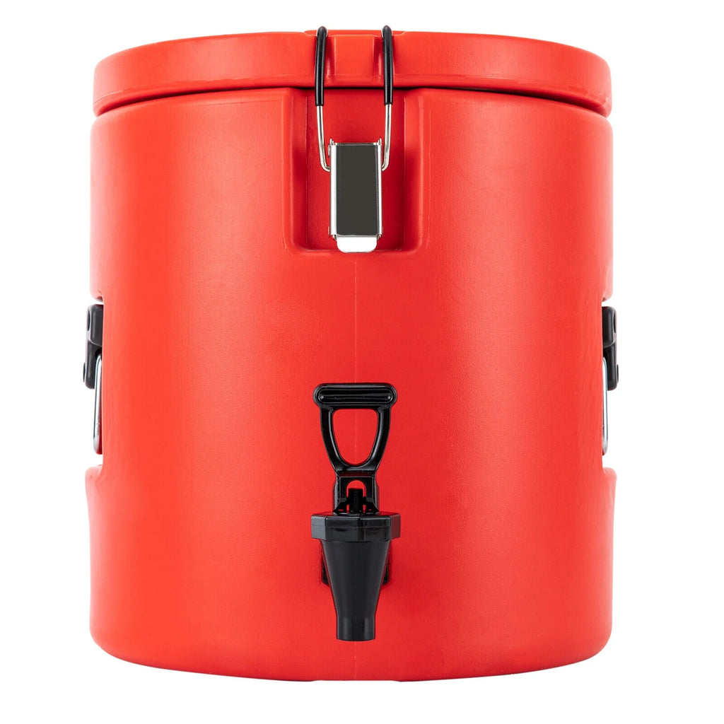 15L Round Stainless Steel Insulated Beverage Dispenser with Lid Q460706