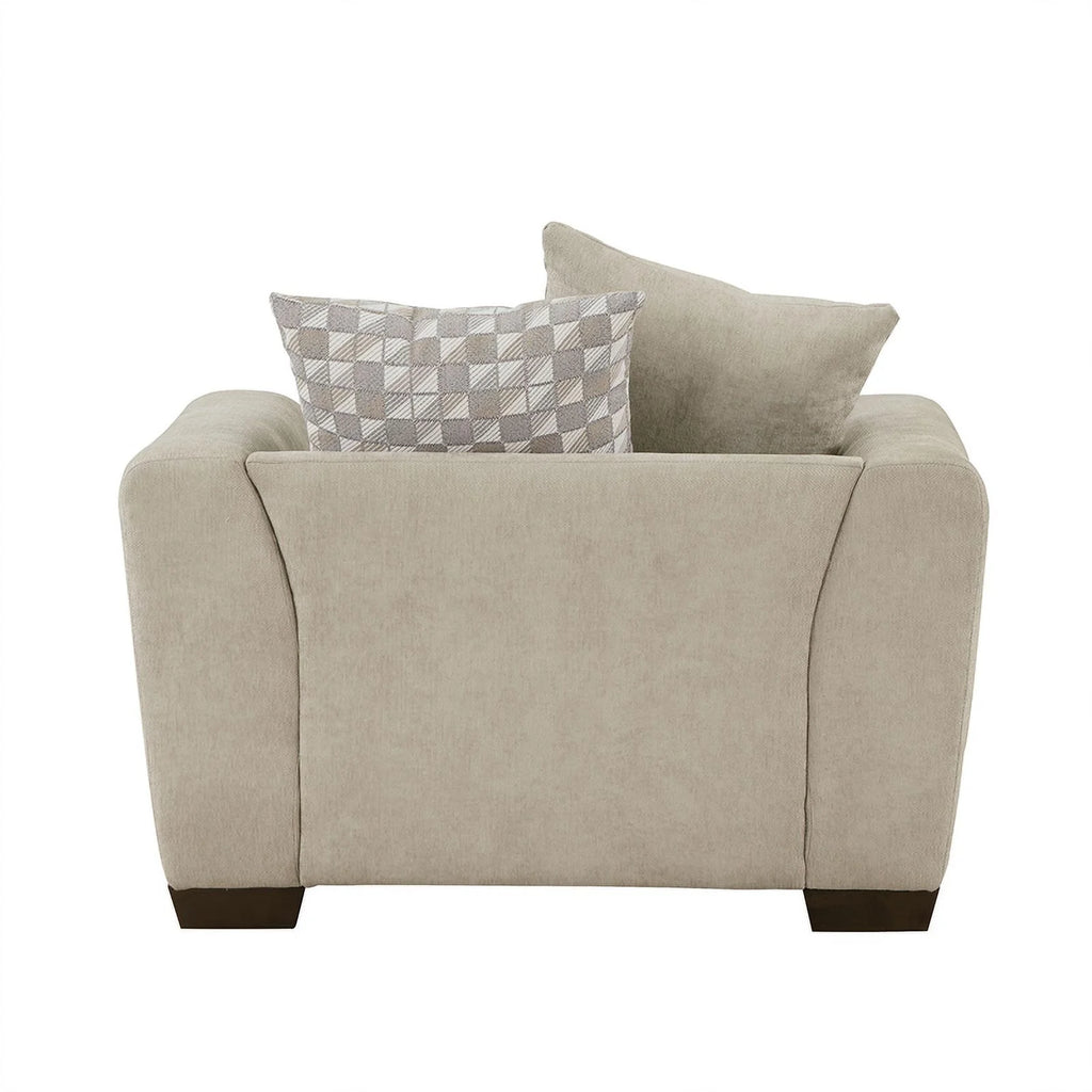 Light Brown Chenille Living Room Chair E198