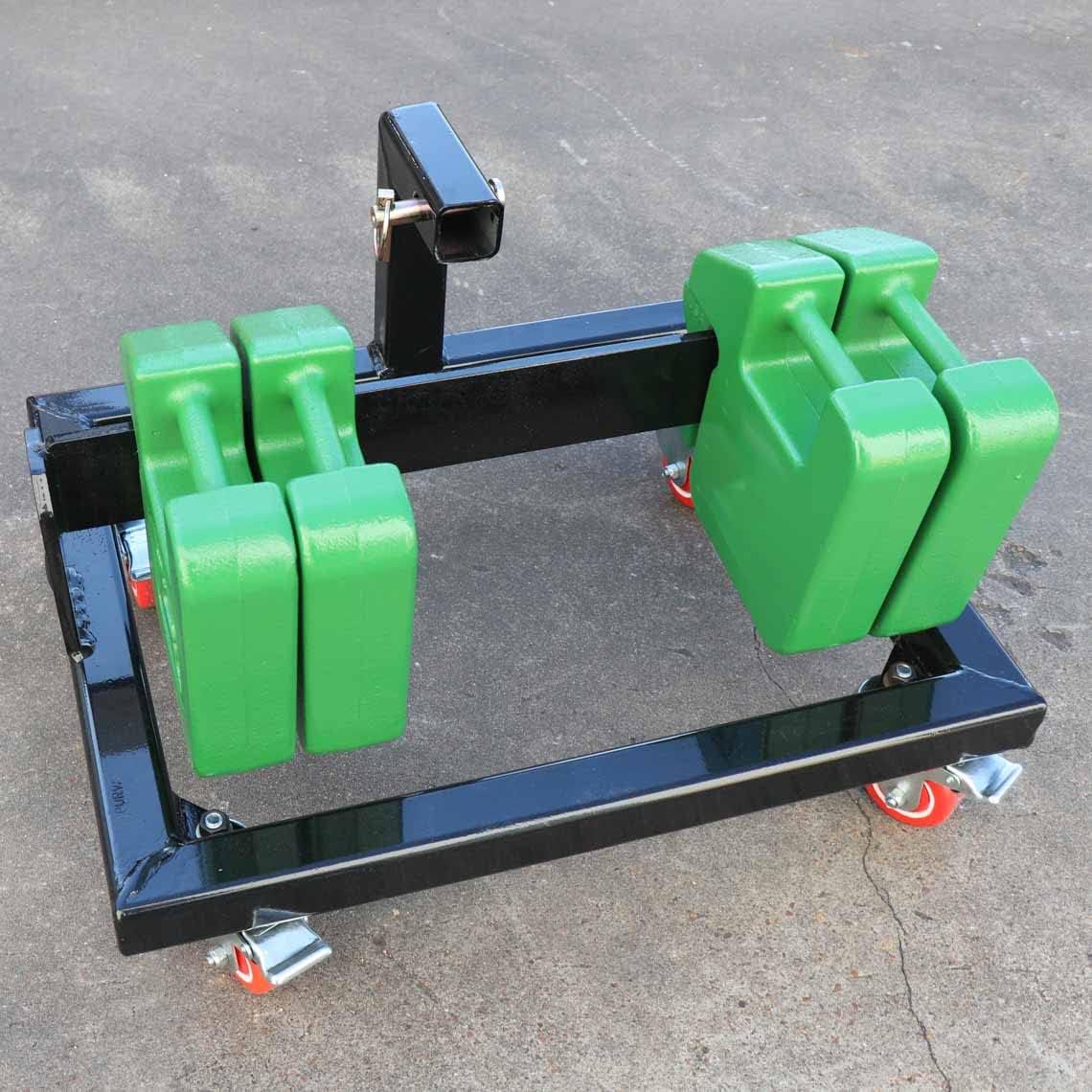 Black Rolling Suitcase Weight Cart with Receiver W12807