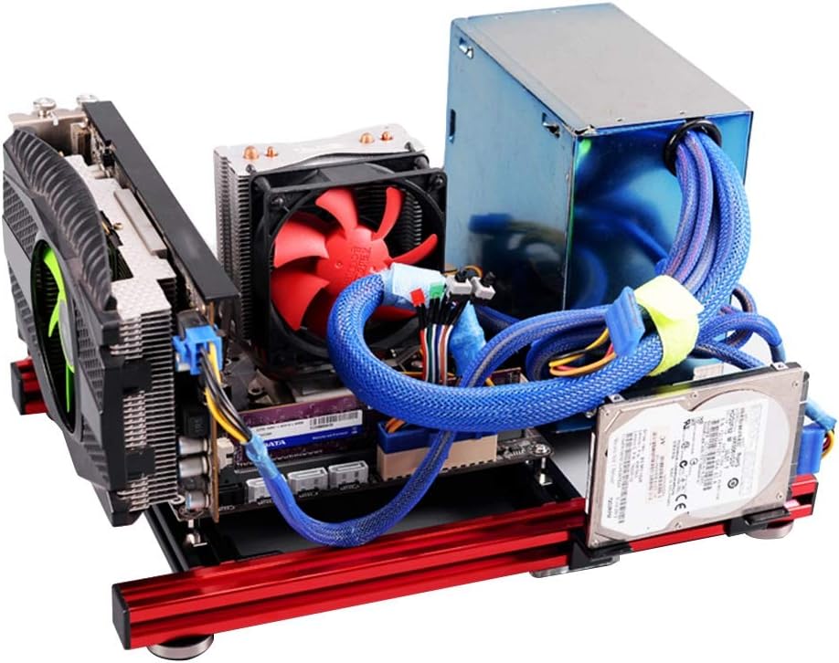 DIY ATX Open Air Case Bracket Mini M-ATX Aluminum Alloy PC Case K6319