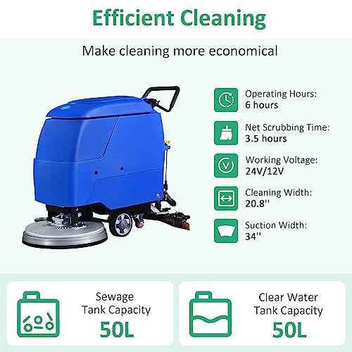 Automatic Floor Scrubber Machine with Adjustable Handle N537